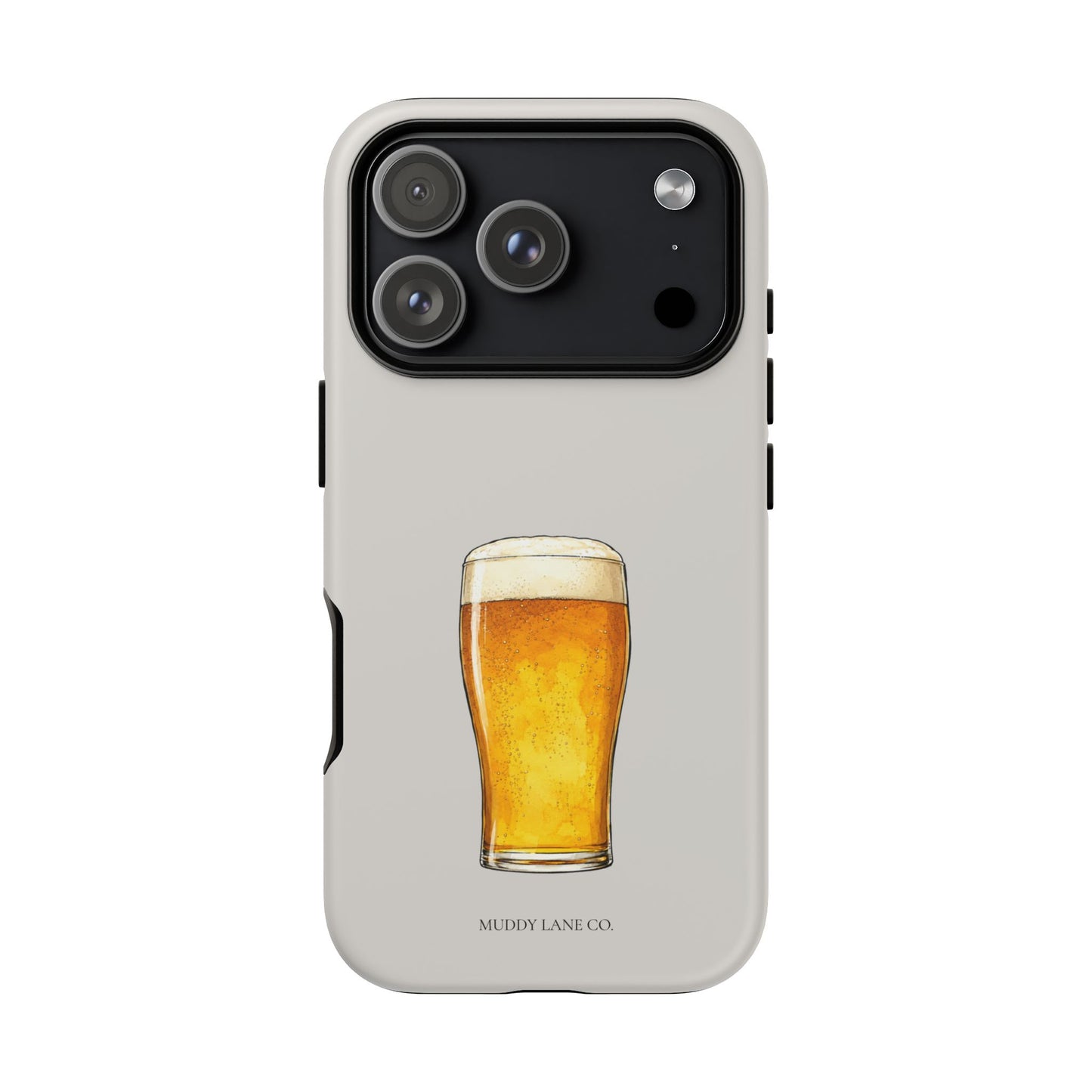 Pub Pint Tough Phone Case in Soft Grey Matte