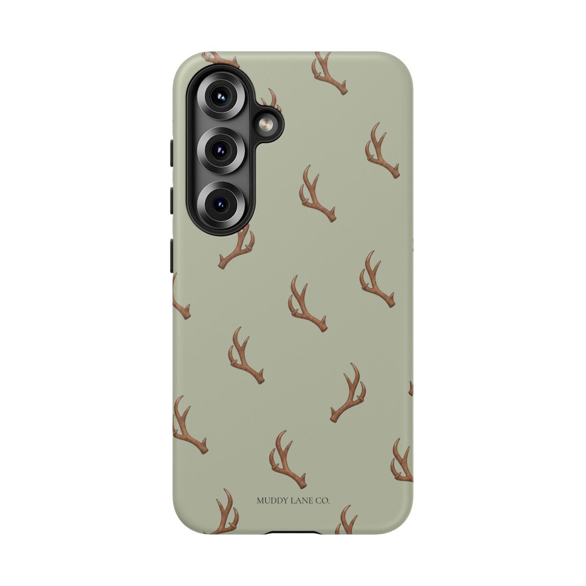 Antler Pattern Tough Phone Case in Light Sage Matte