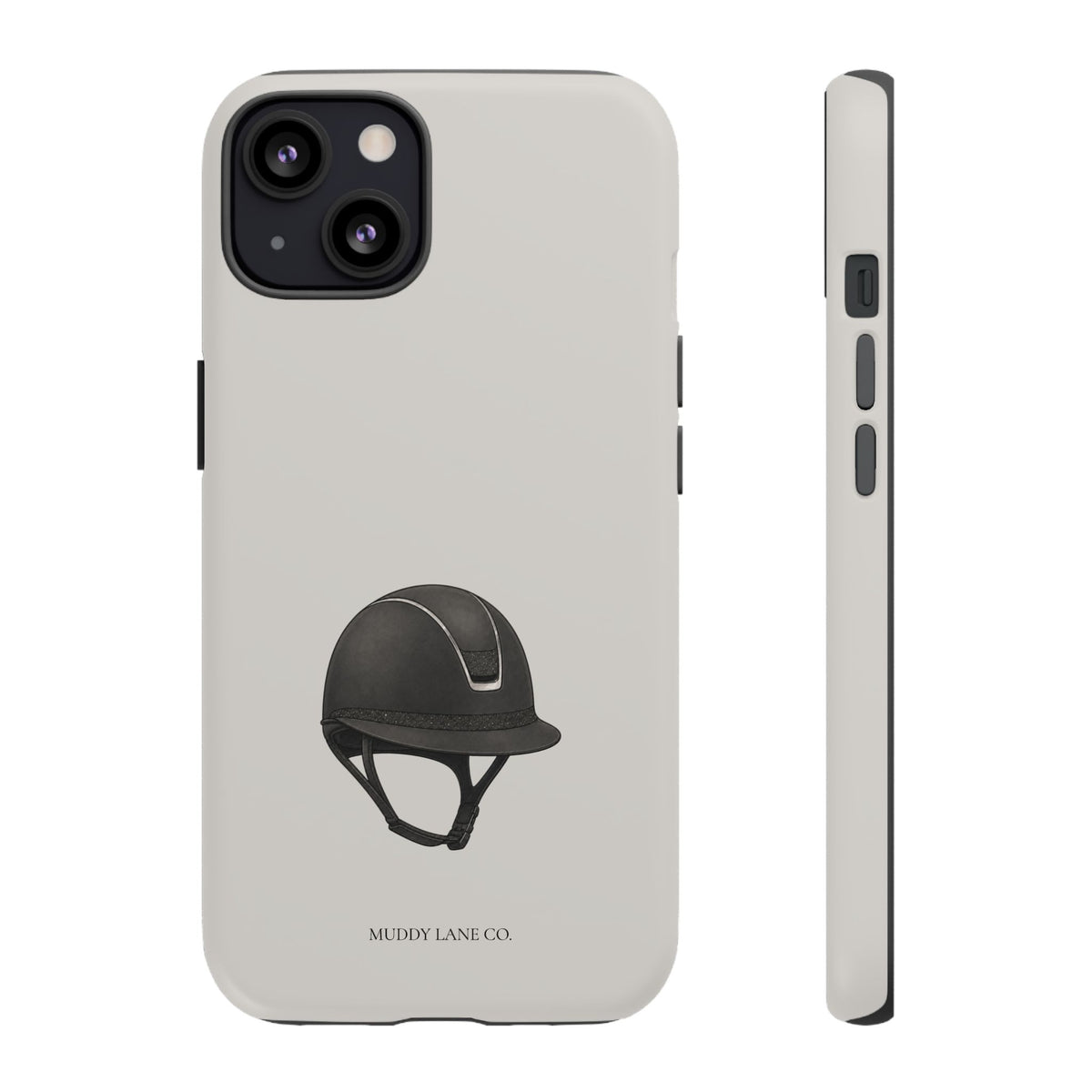 Riding Helmet Tough Phone Case in Soft Grey Matte