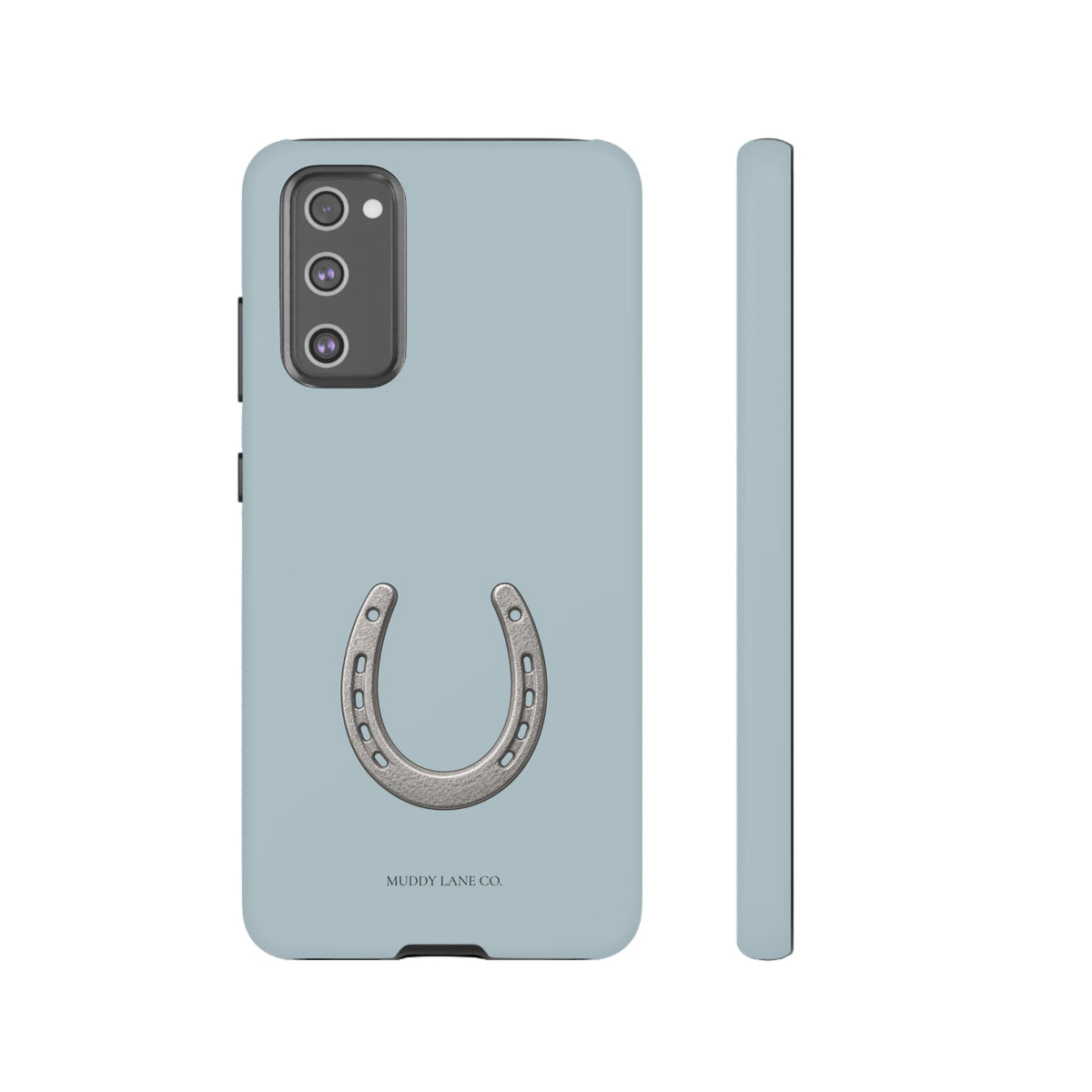 Horseshoe Tough Phone Case in Dusty Blue Matte
