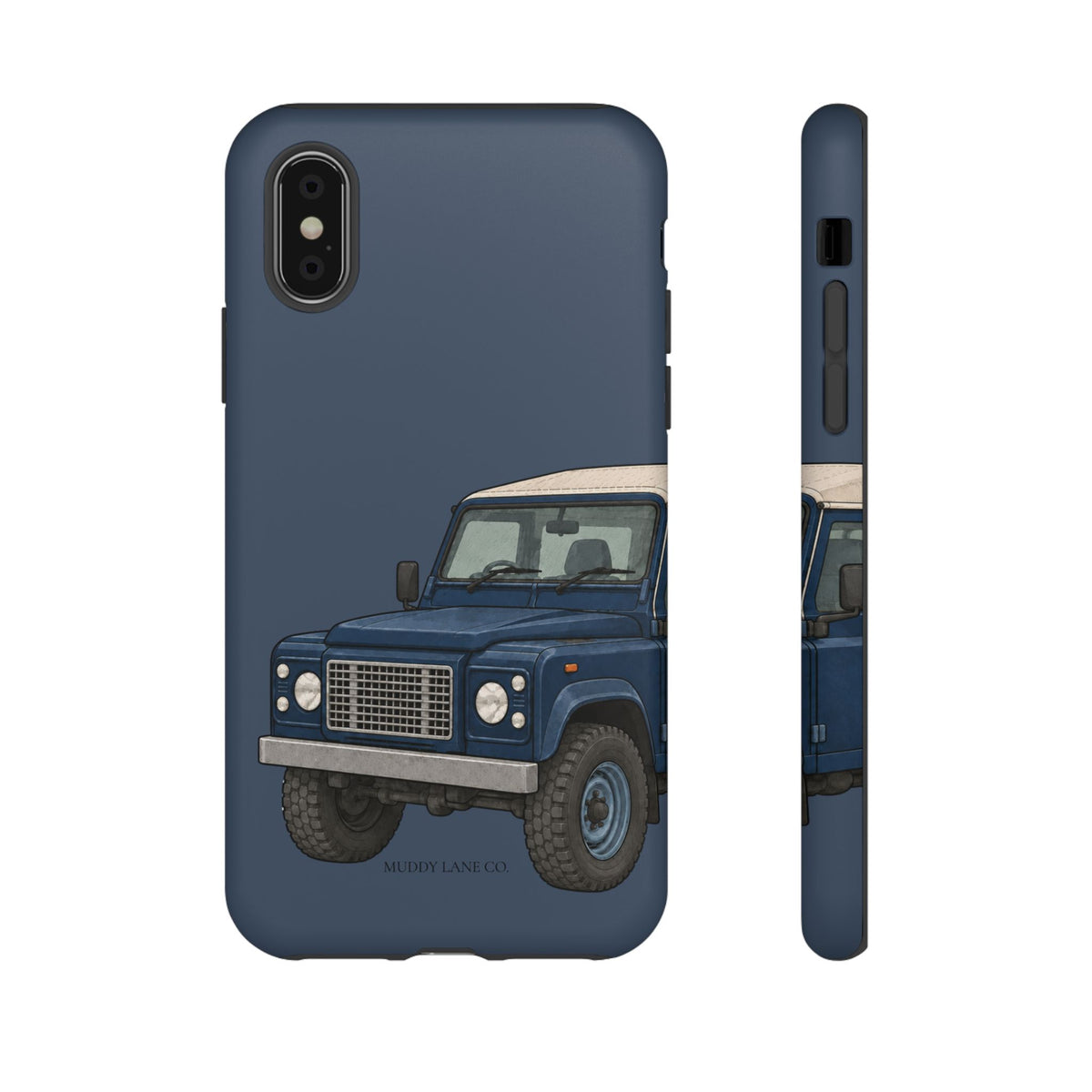 Blue Classic 4x4 Close-Up phone case in Deep Navy by Muddy Lane Co, photo 4