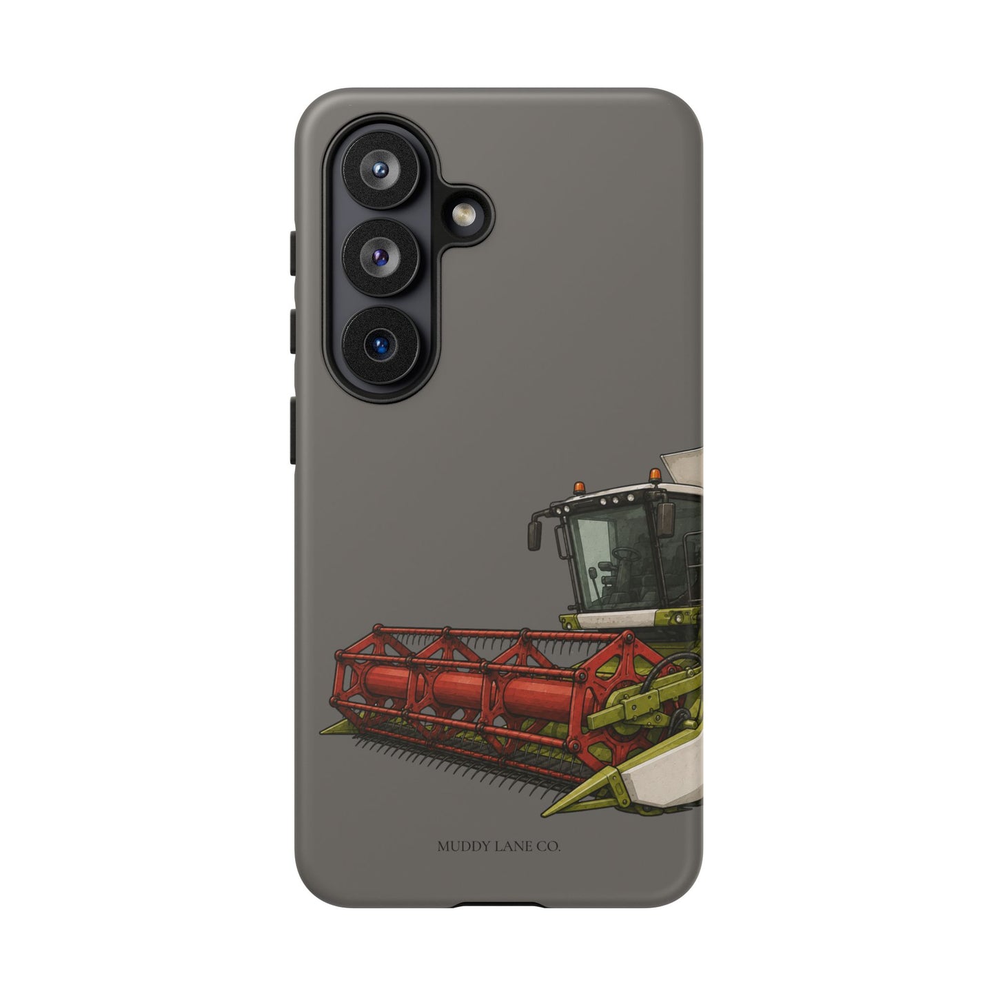 Combine Harvester Close-Up Tough Phone Case in Dark Grey Matte