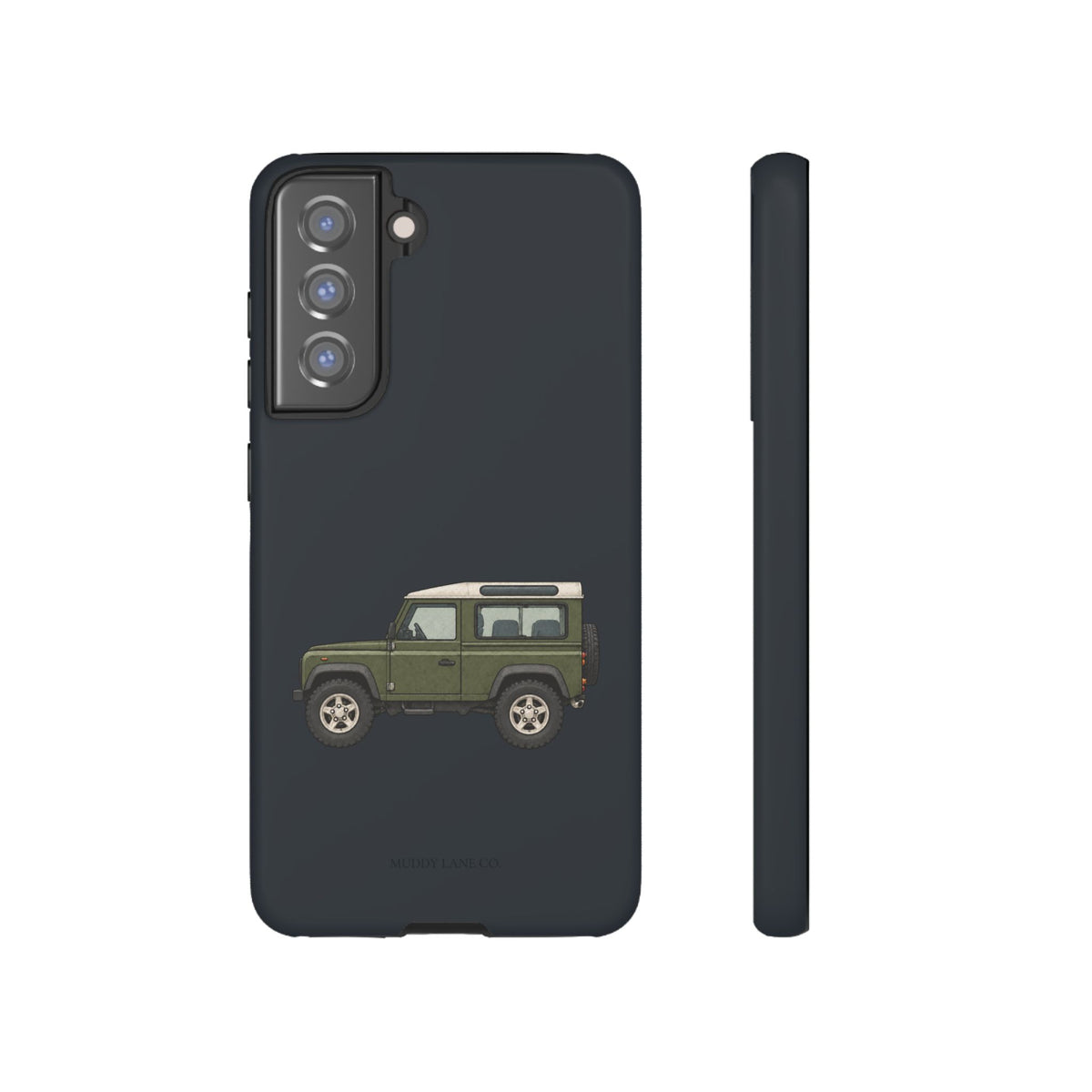 Green Classic 4x4 Tough Phone Case in Charcoal Navy Matte