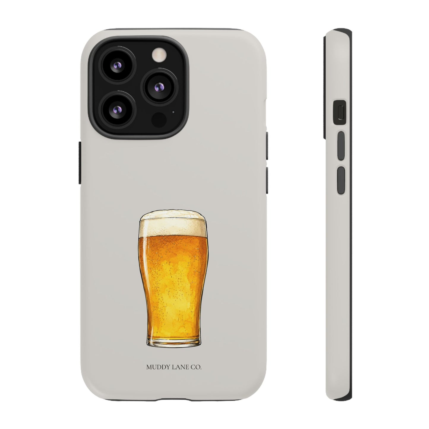Pub Pint Tough Phone Case in Soft Grey Matte
