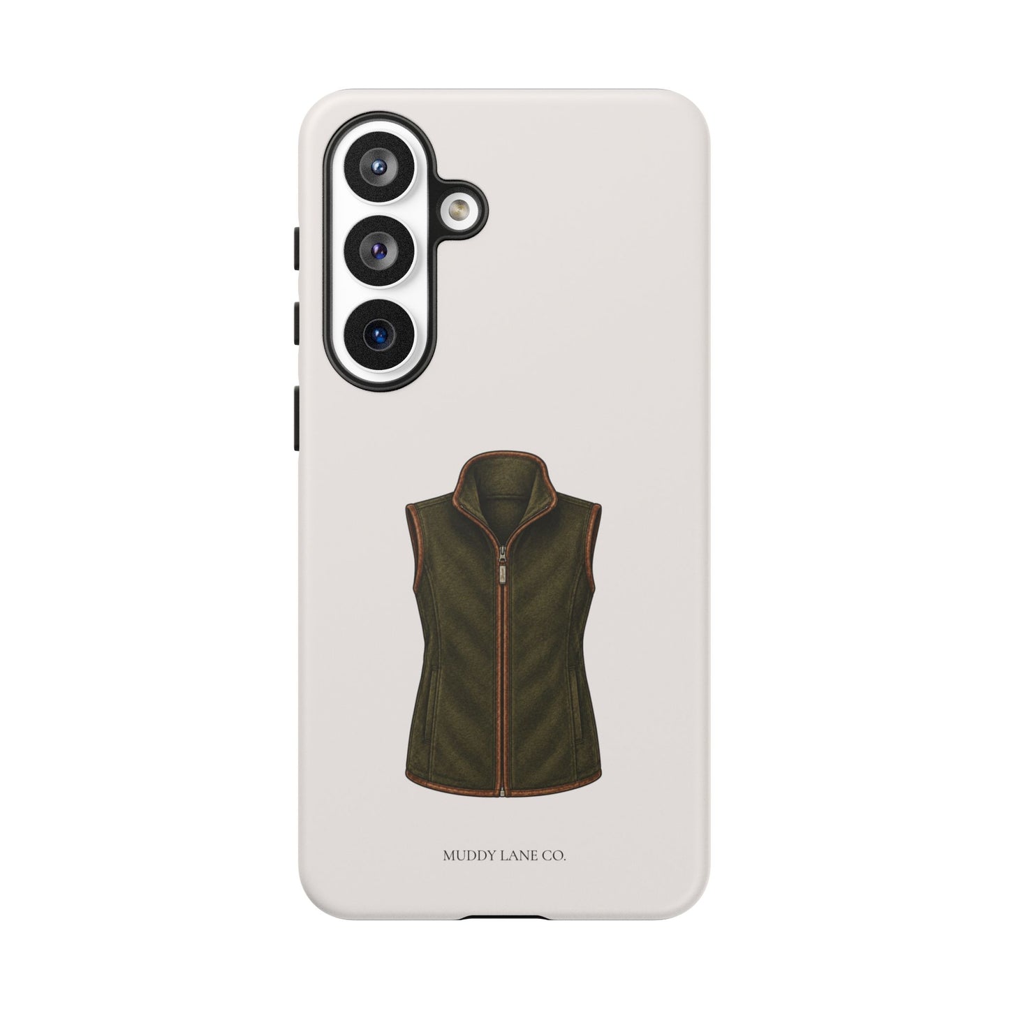 Country Gilet Tough Phone Case in Warm Cream Matte