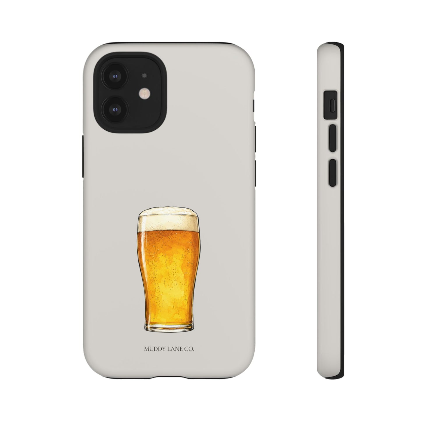 Pub Pint Tough Phone Case in Soft Grey Matte