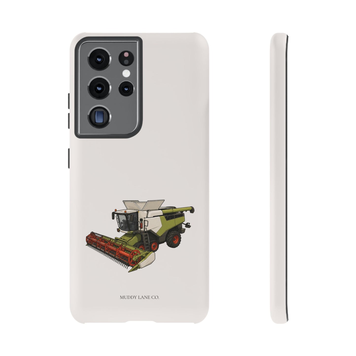 Combine Harvester Tough Phone Case in Warm Cream Matte