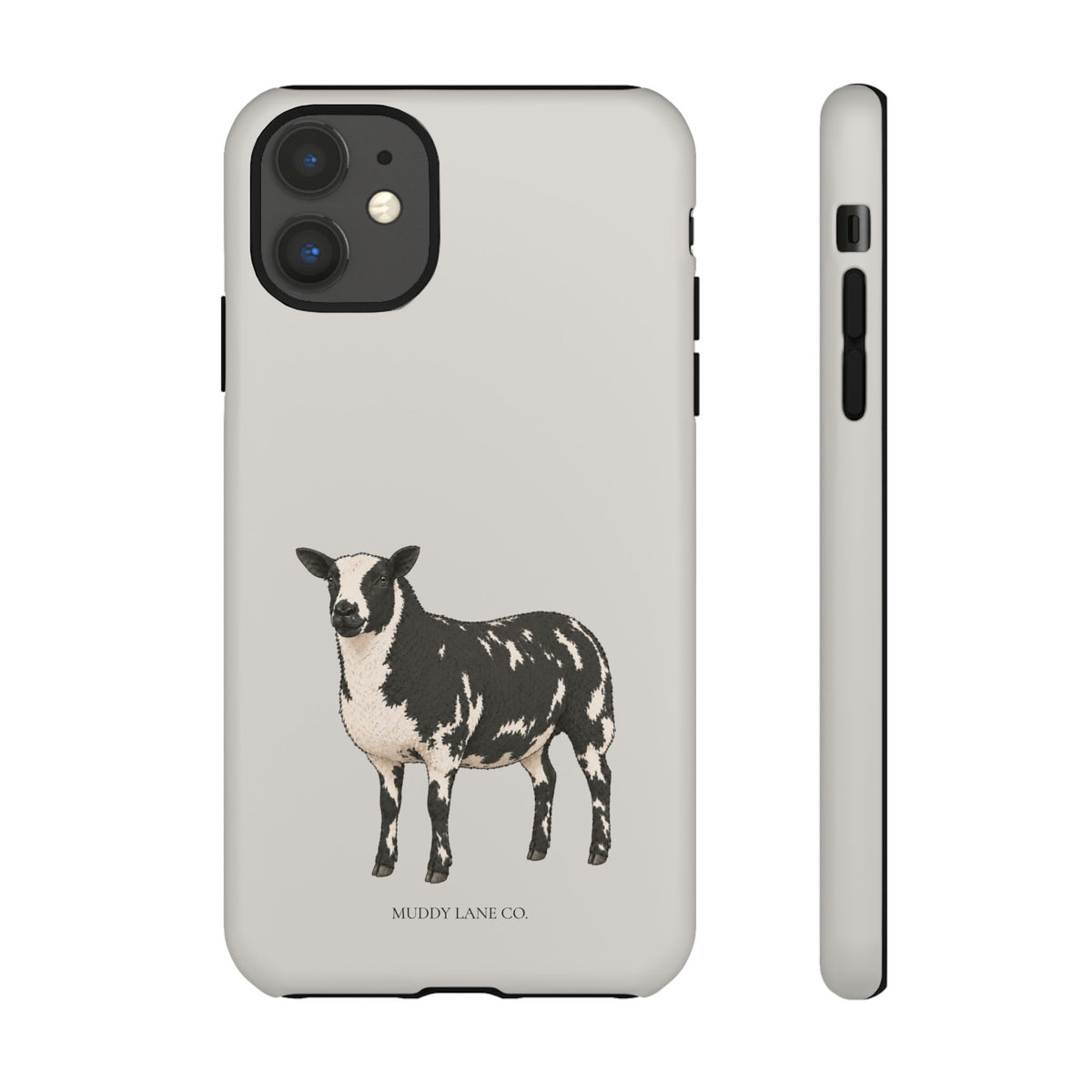 Dutch Spotted Sheep Tough Phone Case in Soft Grey Matte