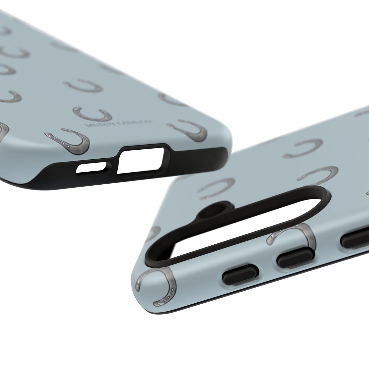 Horseshoe Pattern Tough Phone Case in Dusty Blue Matte