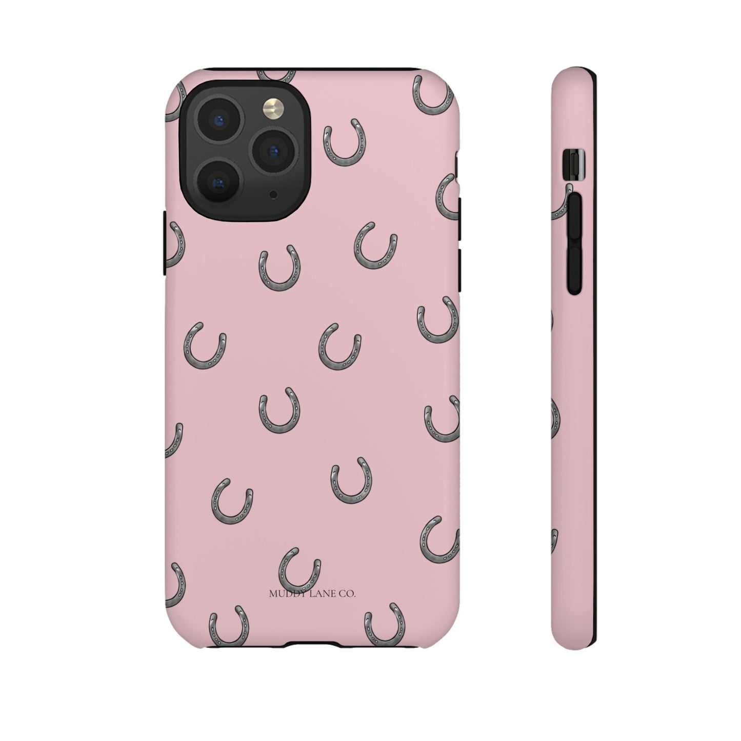 Horseshoe Pattern Tough Phone Case in Soft Rosette Pink Matte
