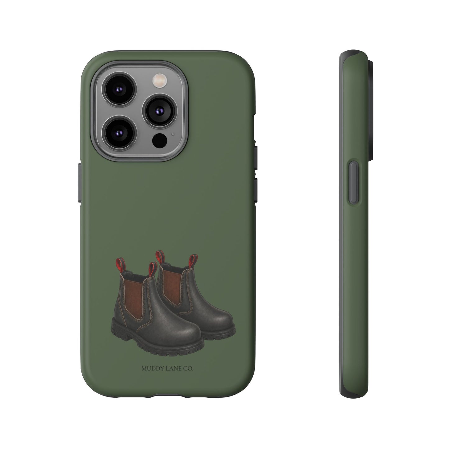 Yard Boots Tough Phone Case in Forest Green Matte
