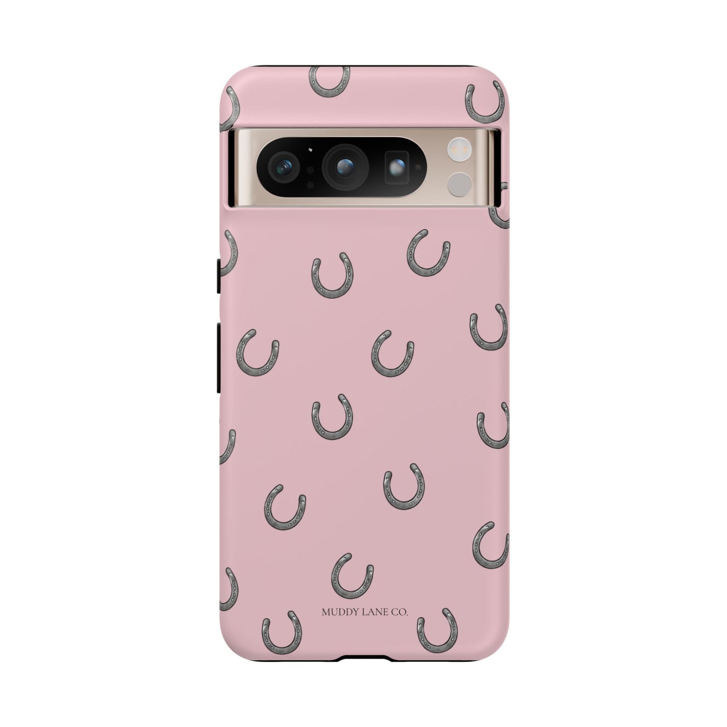 Horseshoe Pattern Tough Phone Case in Soft Rosette Pink Matte