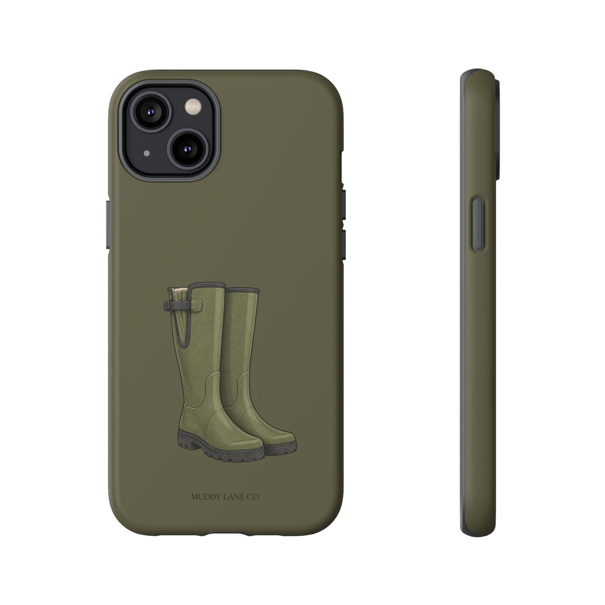 Wellies Tough Phone Case in Muddy Green Matte