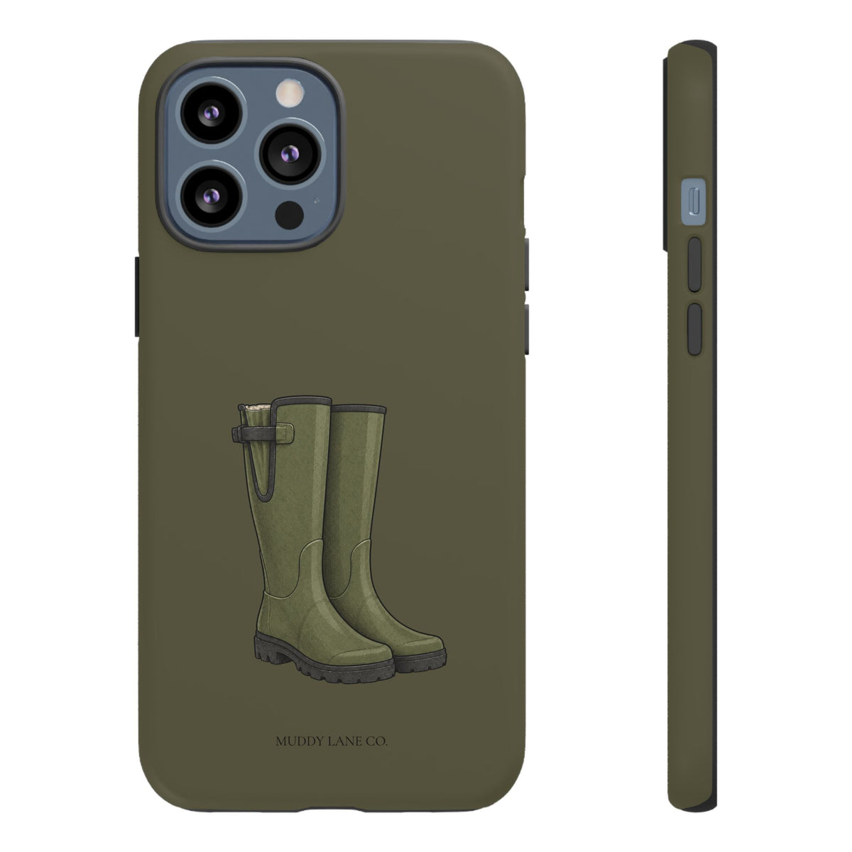 Wellies Tough Phone Case in Muddy Green Matte