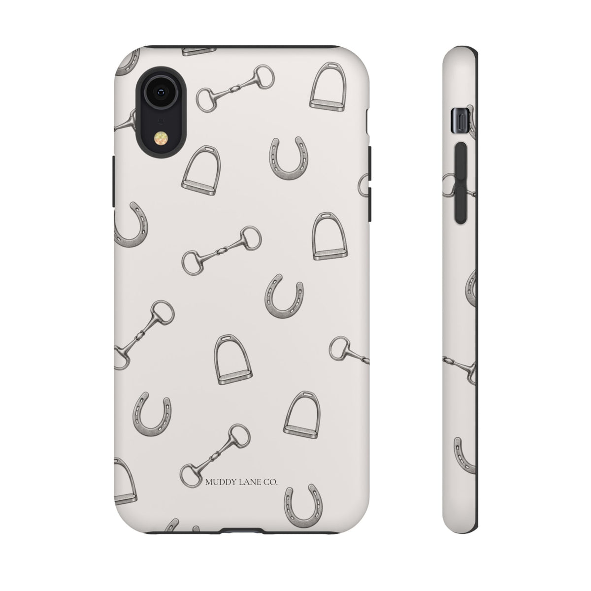 Tack Room Pattern phone case in Warm Cream by Muddy Lane Co, photo 5