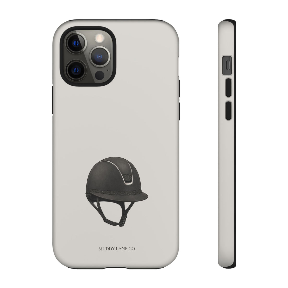 Riding Helmet Tough Phone Case in Soft Grey Matte