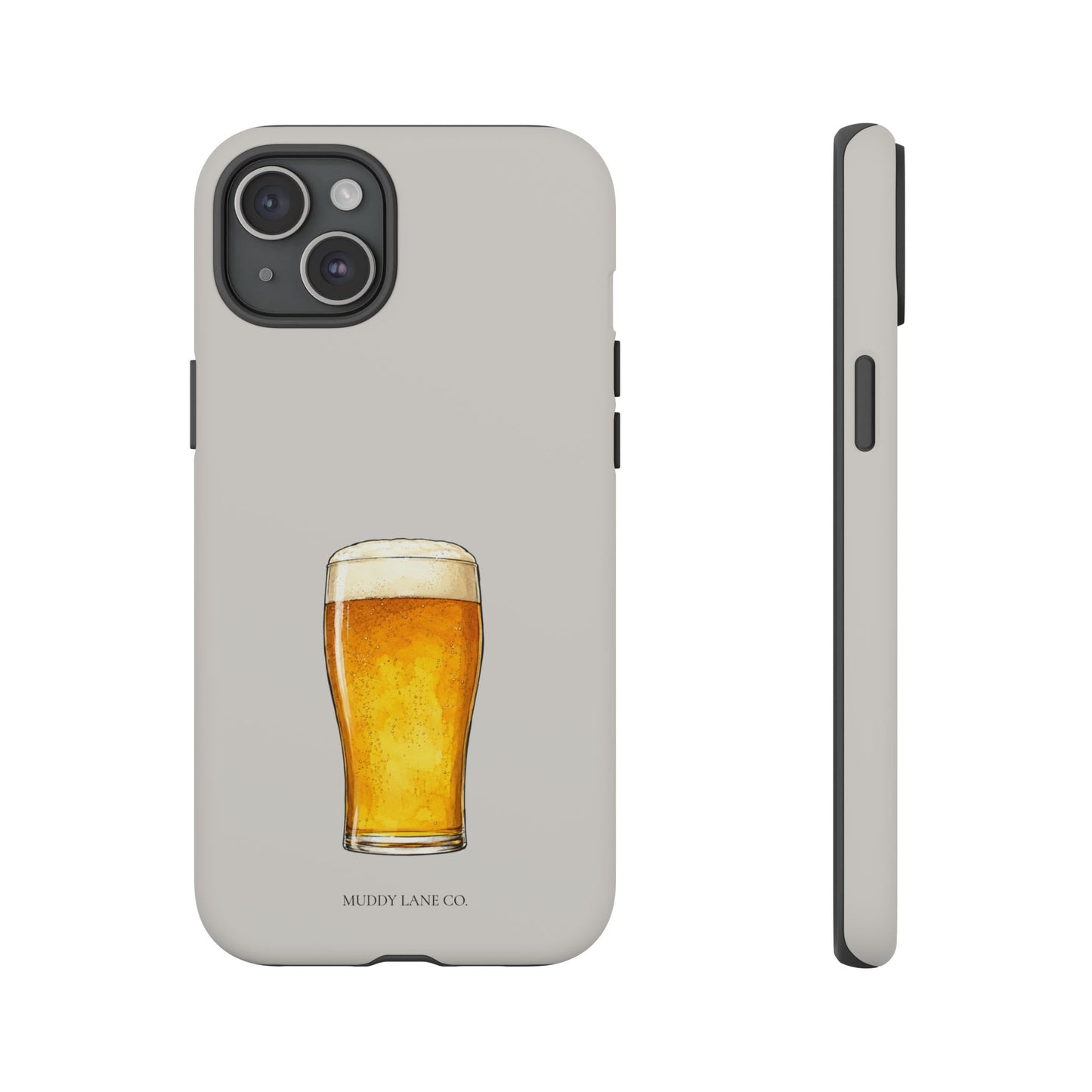 Pub Pint Tough Phone Case in Soft Grey Matte