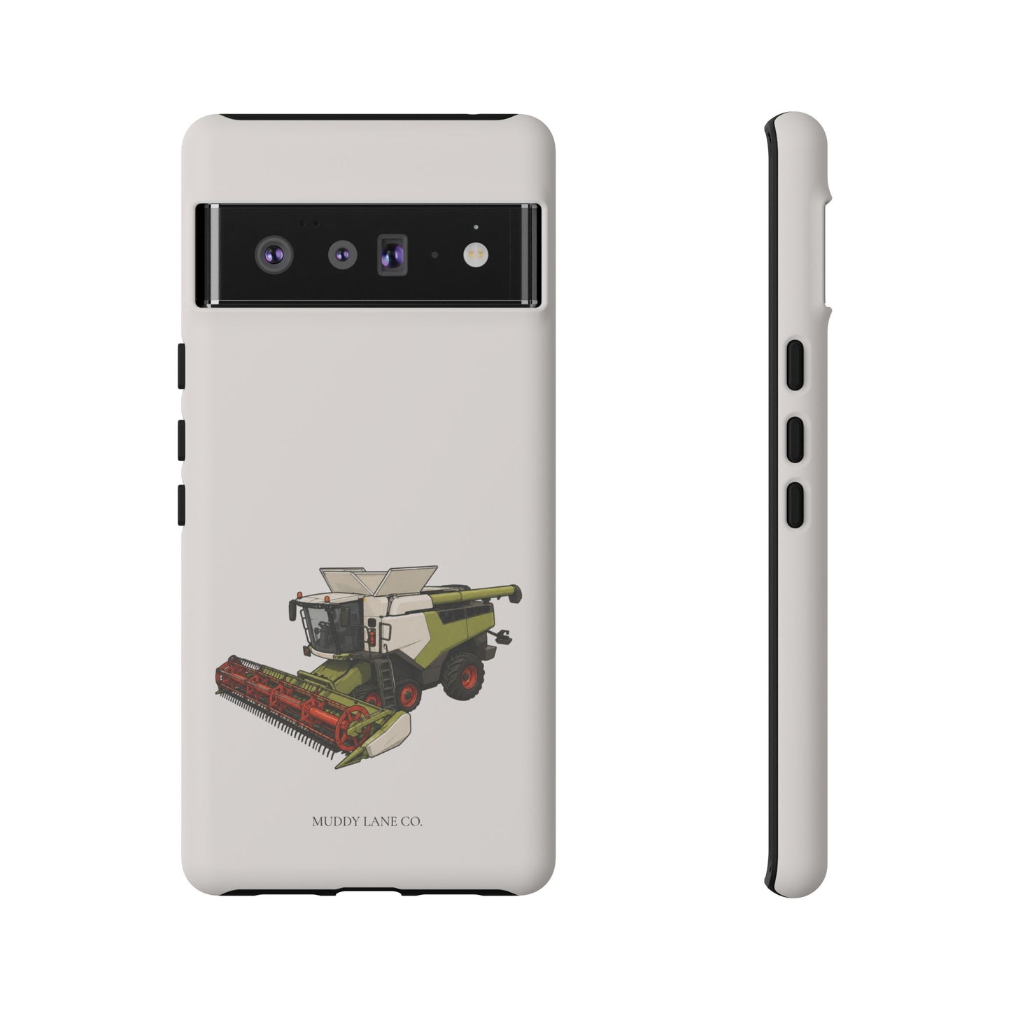 Combine Harvester Tough Phone Case in Warm Cream Matte