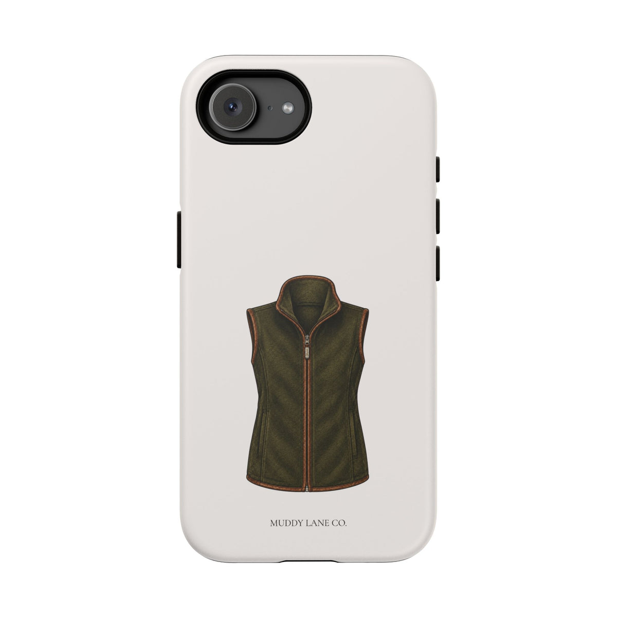 Country Gilet Tough Phone Case in Warm Cream Matte