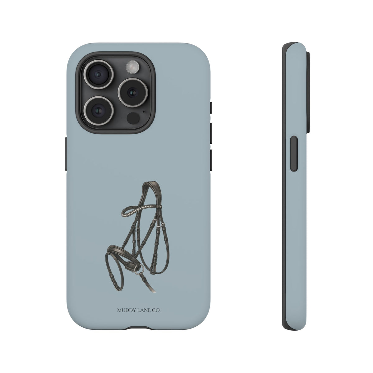 Bridle Tough Phone Case in Dusty Blue Matte