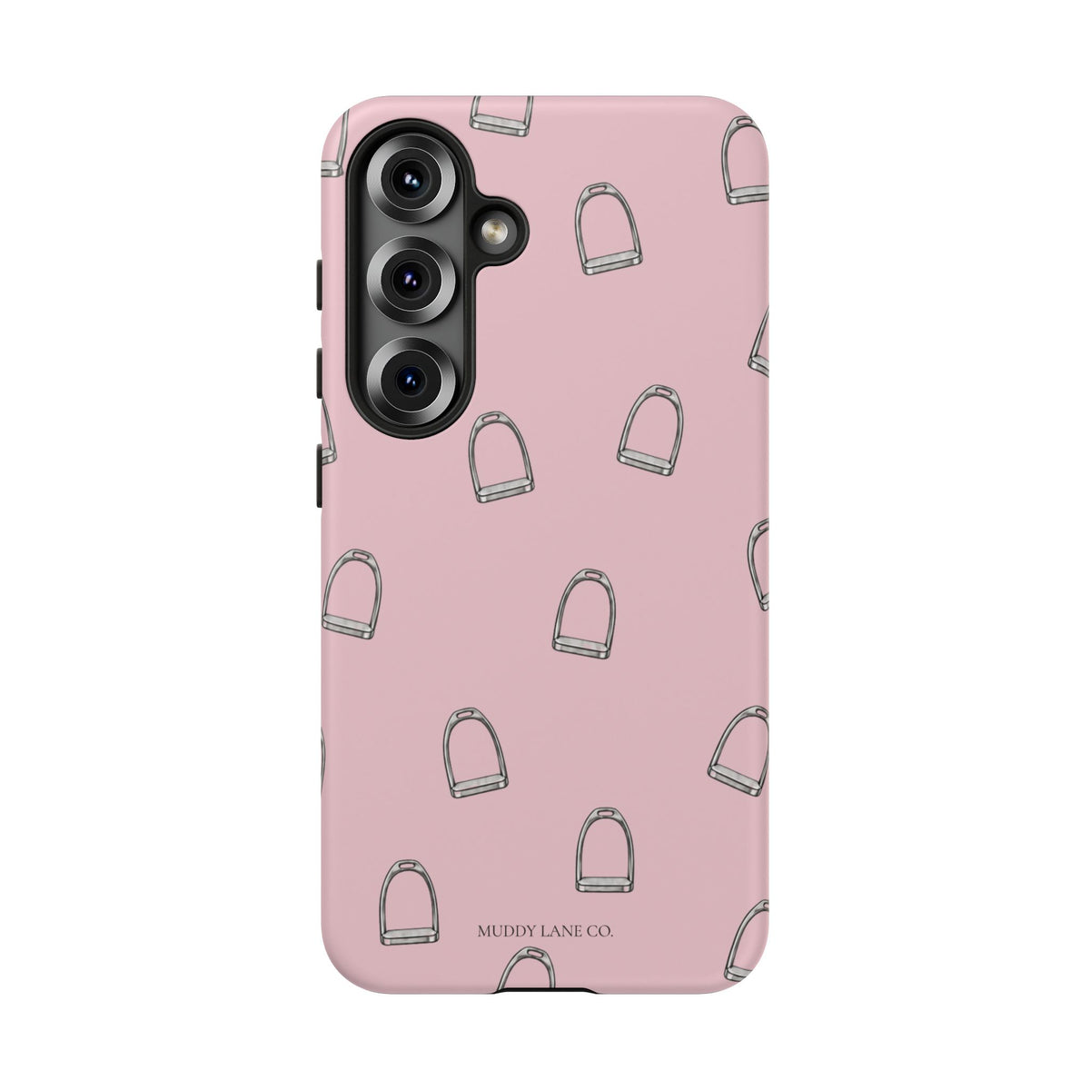 Stirrup Pattern Tough Phone Case in Soft Rosette Pink Matte