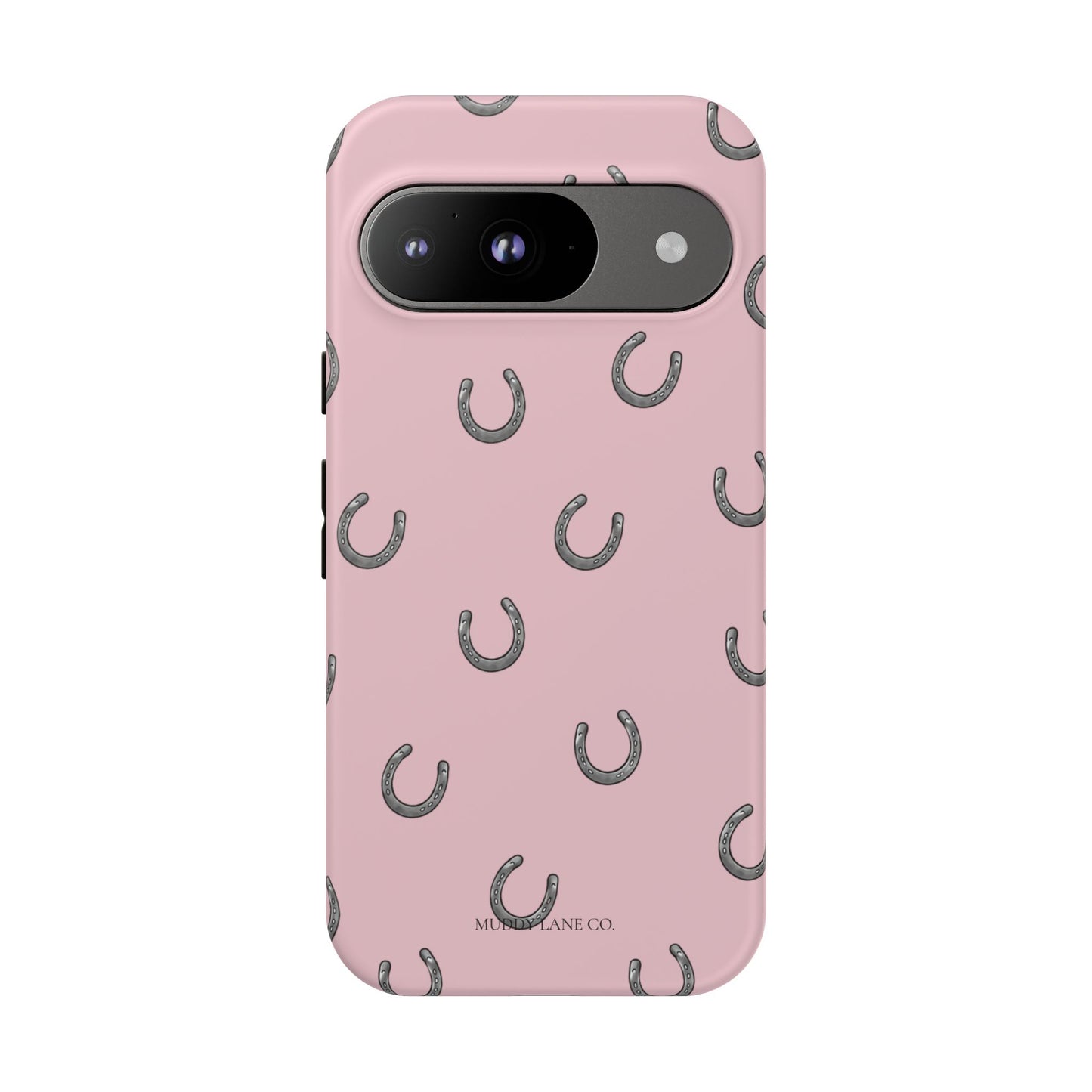 Horseshoe Pattern Tough Phone Case in Soft Rosette Pink Matte