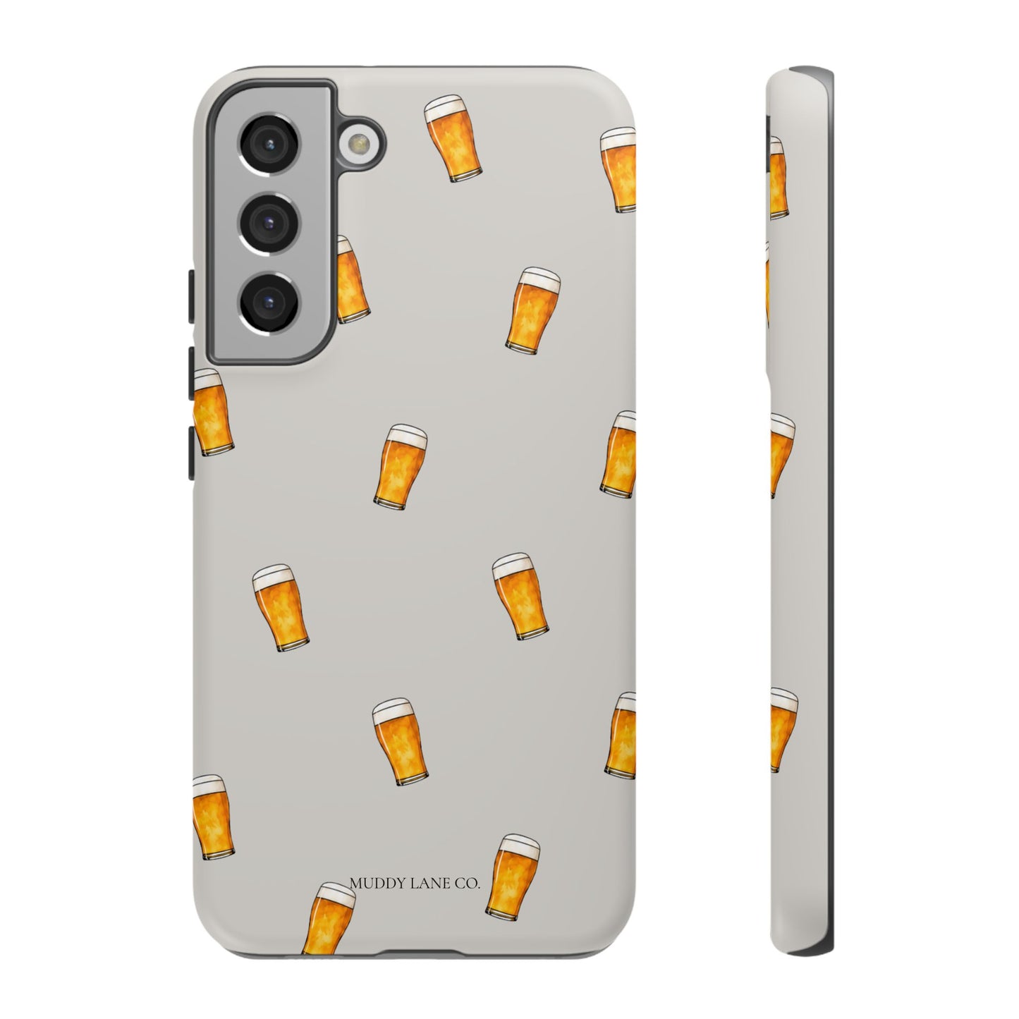 Pint Pattern Tough Phone Case in Soft Grey Matte