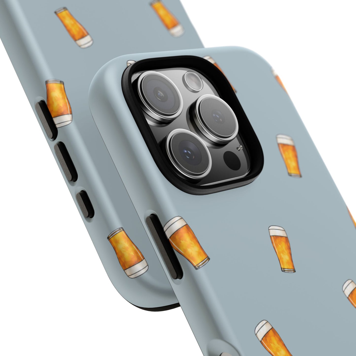 Pint Pattern Tough Phone Case in Dusty Blue Matte