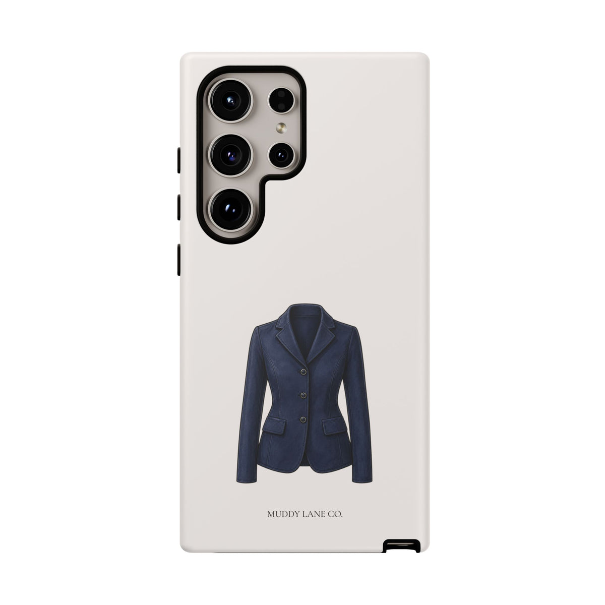 Navy Show Jacket Tough Phone Case in Warm Cream Matte