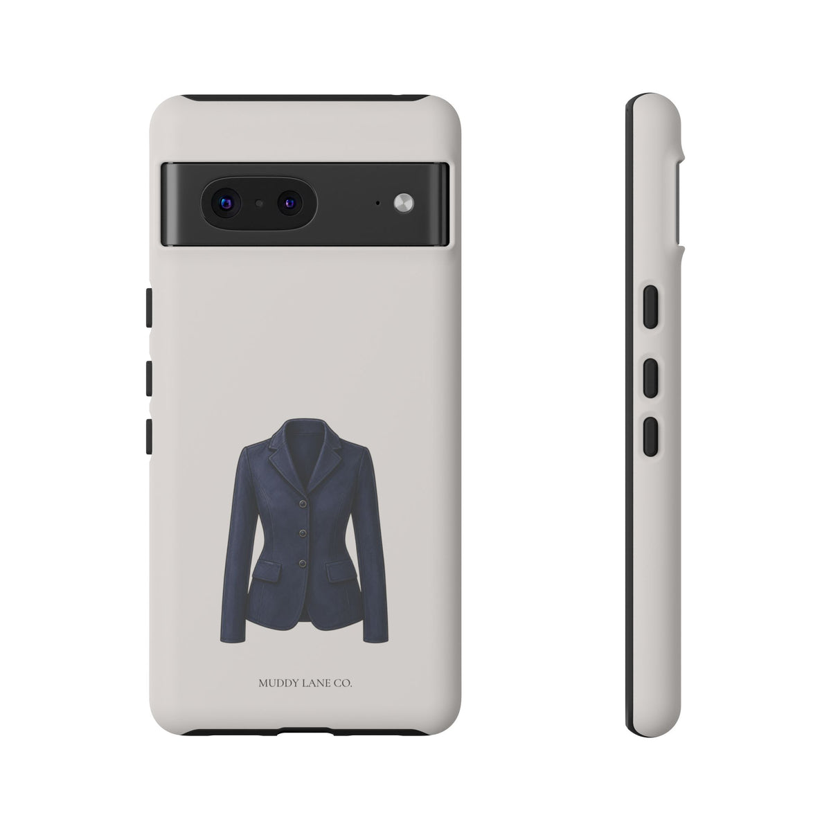 Navy Show Jacket Tough Phone Case in Warm Cream Matte