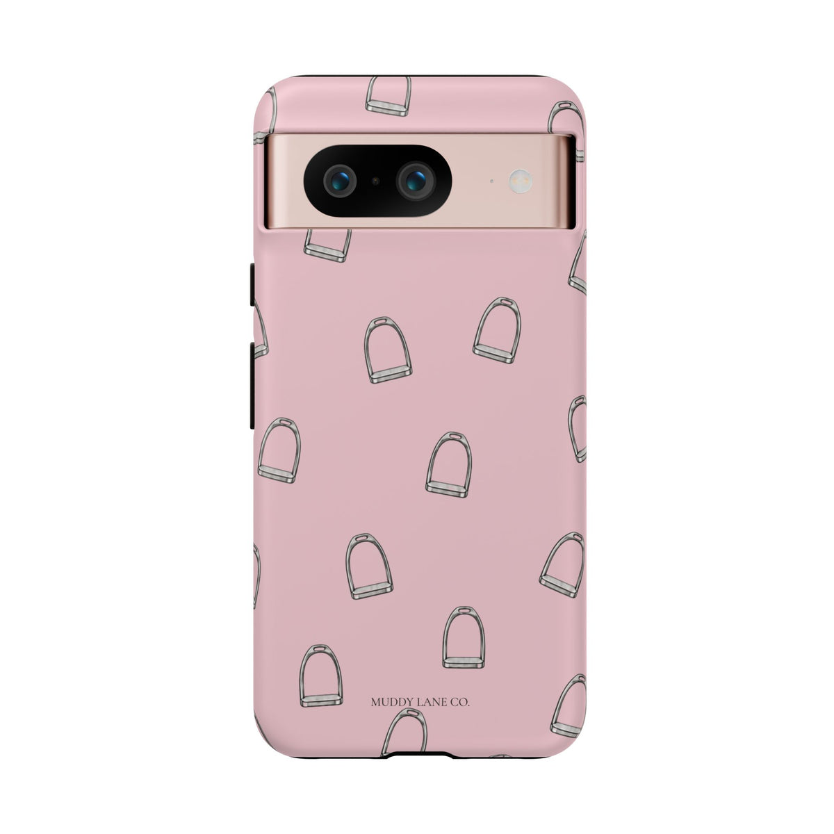 Stirrup Pattern Tough Phone Case in Soft Rosette Pink Matte