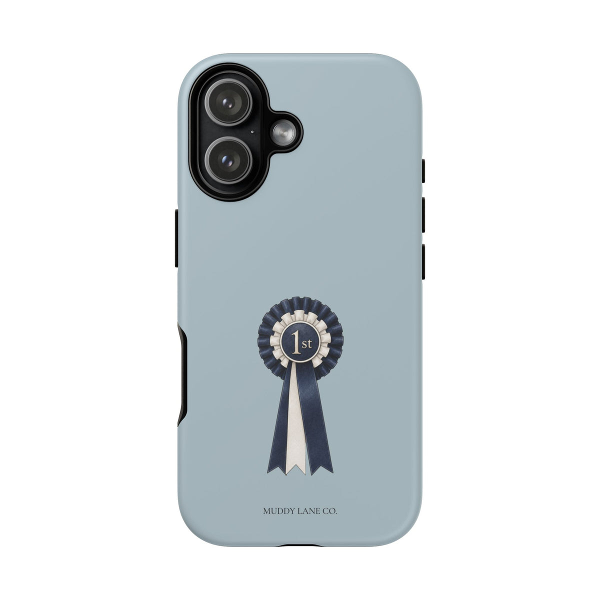 Rosette Tough Phone Case in Dusty Blue Matte