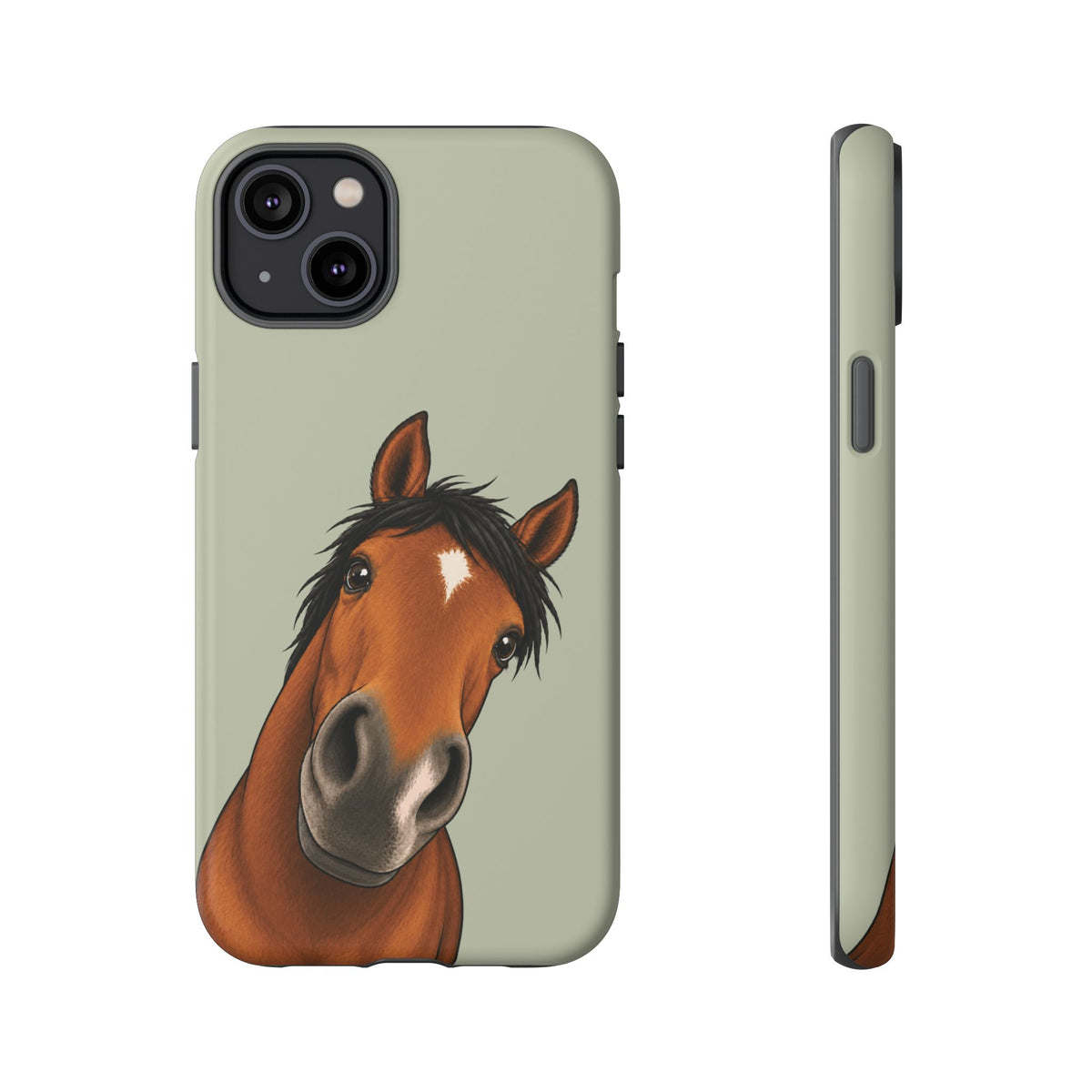 Boop Horse Tough Phone Case in Light Sage Matte