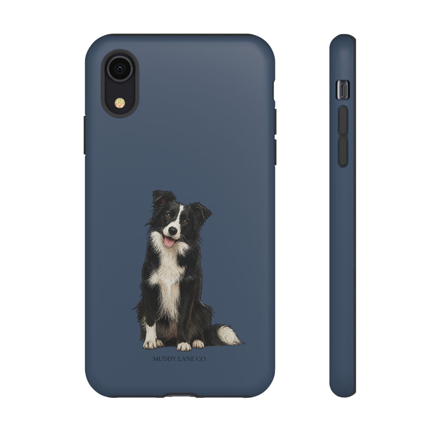 Border Collie Tough Phone Case in Deep Navy Matte
