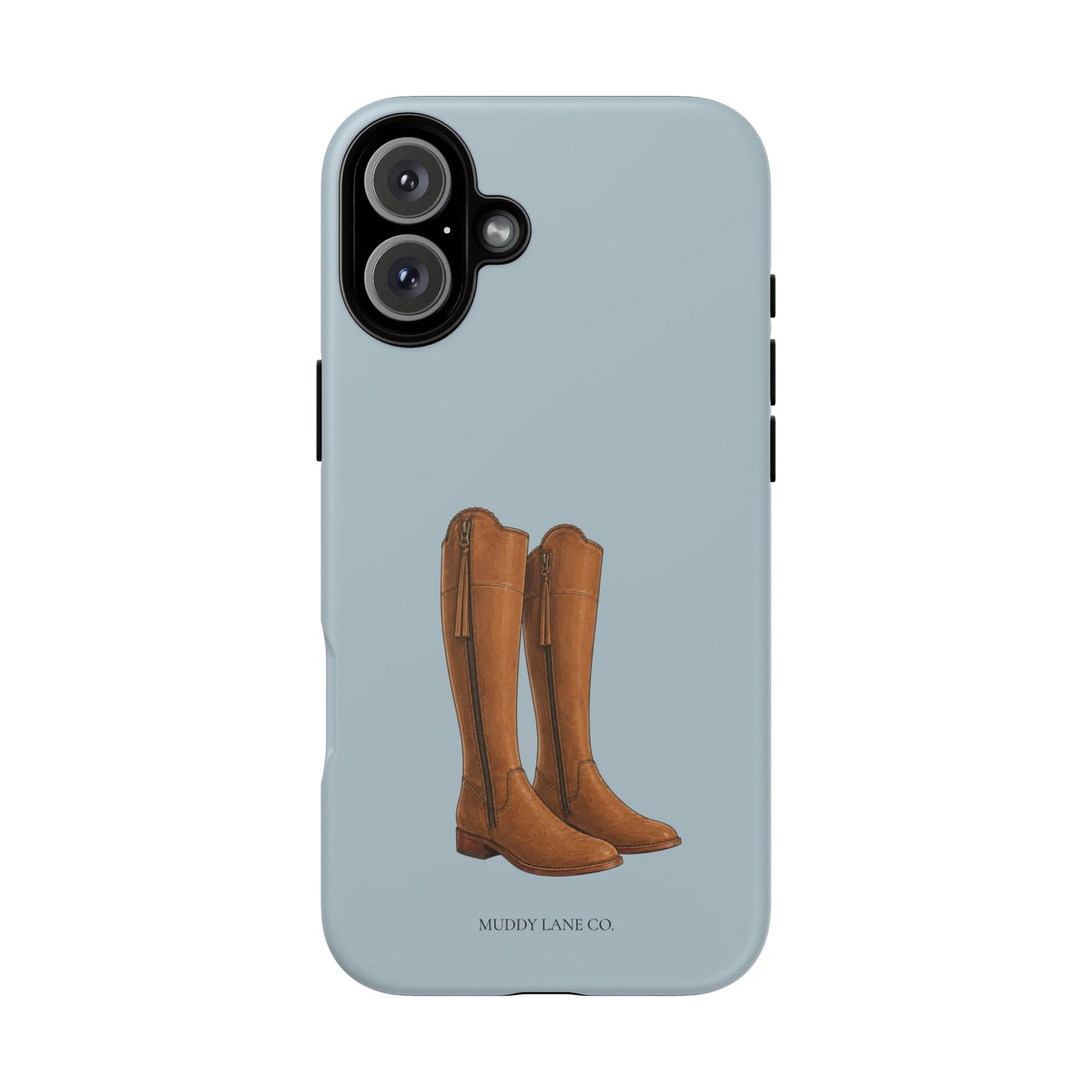 Riding Boots Tough Phone Case in Dusty Blue Matte