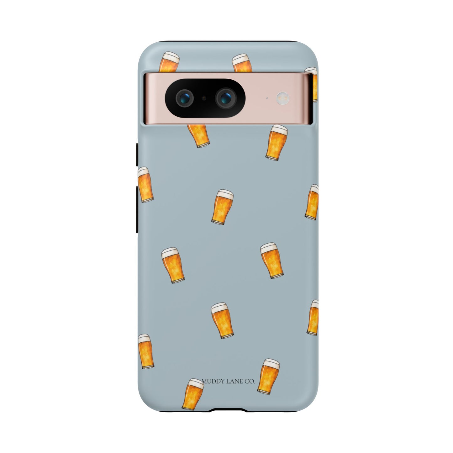 Pint Pattern Tough Phone Case in Dusty Blue Matte