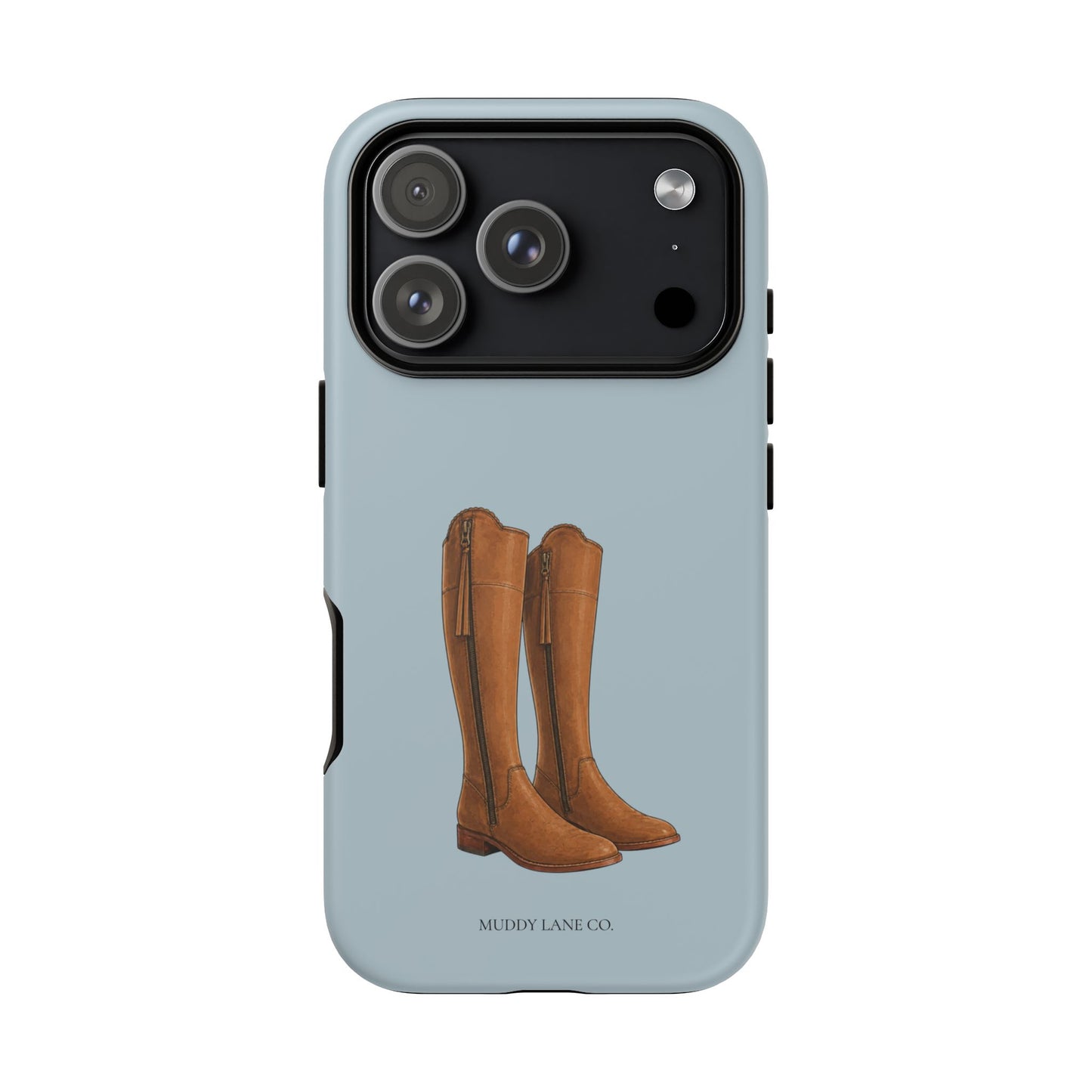 Riding Boots Tough Phone Case in Dusty Blue Matte