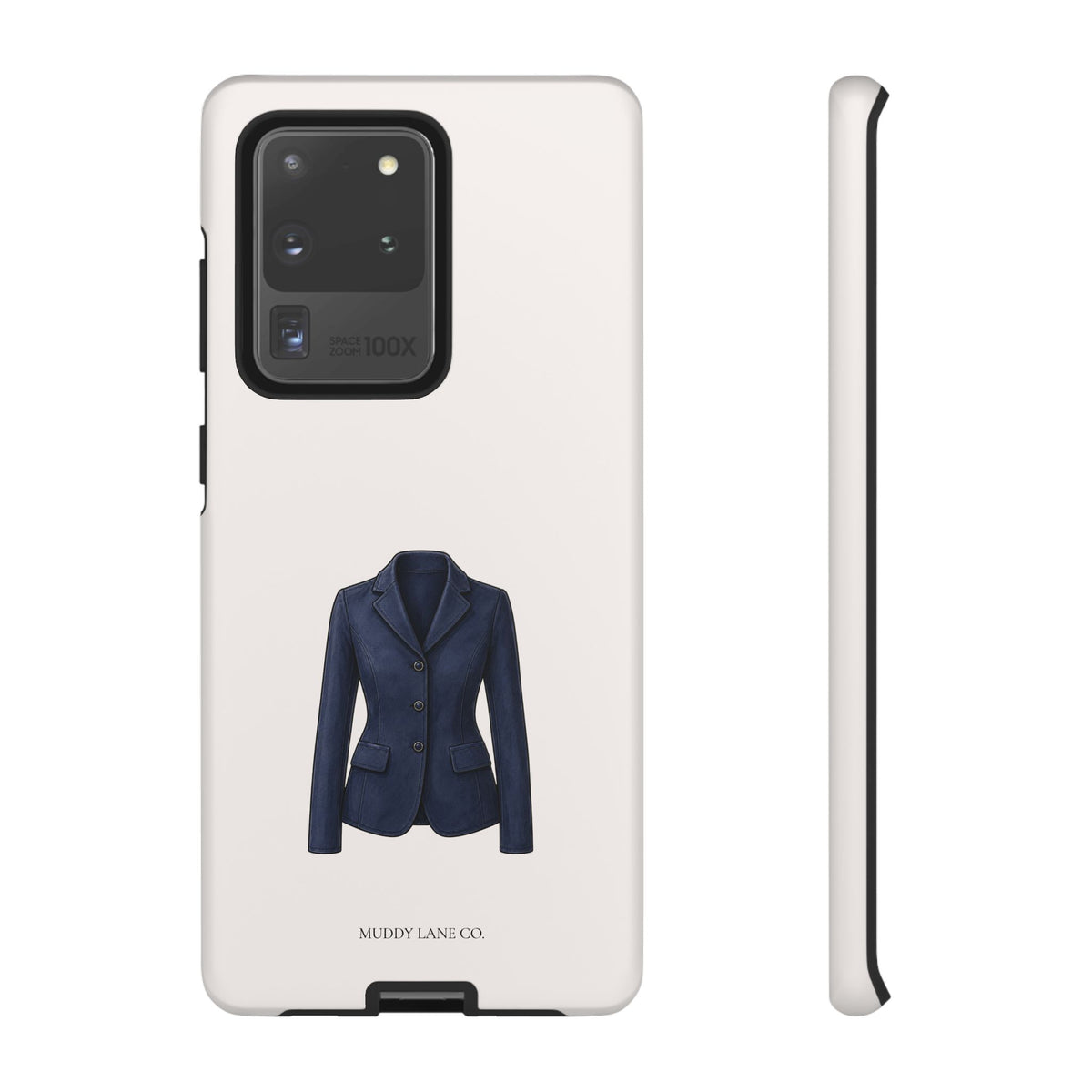 Navy Show Jacket Tough Phone Case in Warm Cream Matte