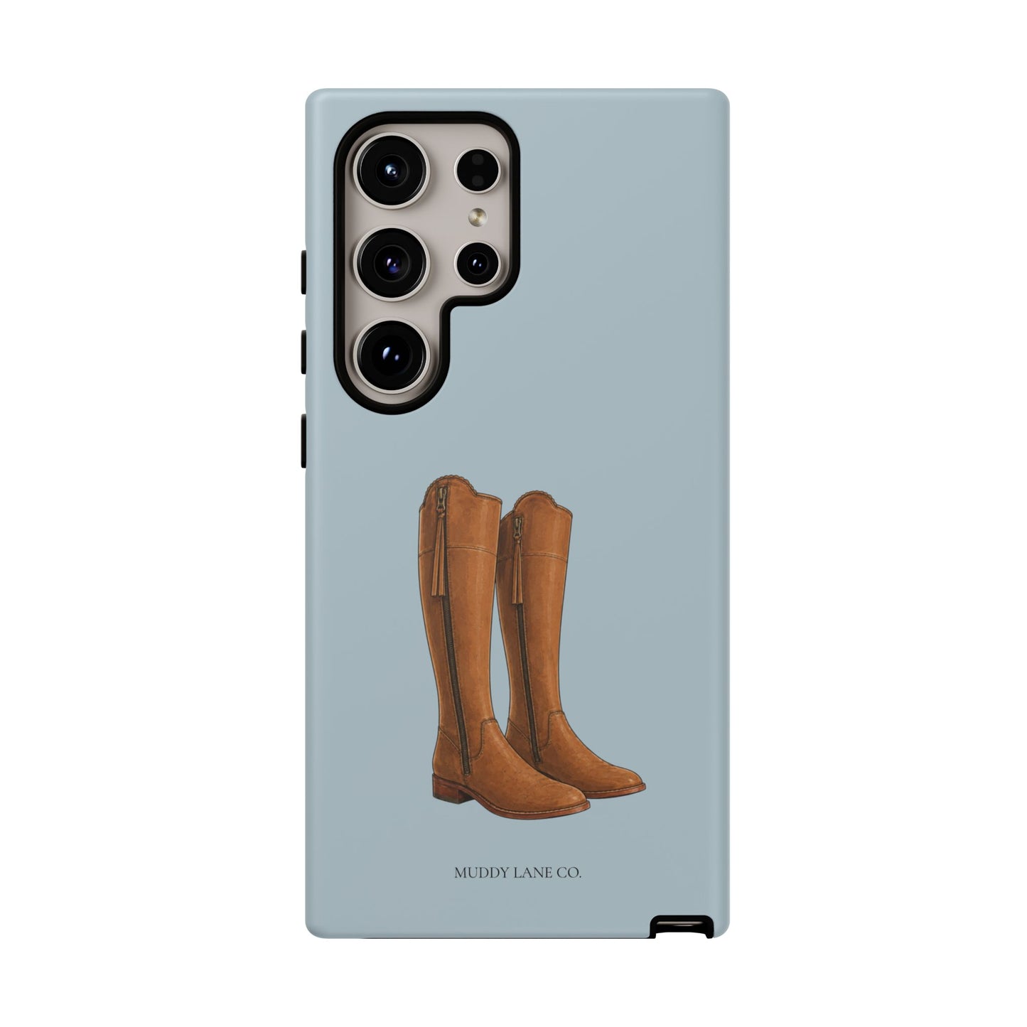 Riding Boots Tough Phone Case in Dusty Blue Matte