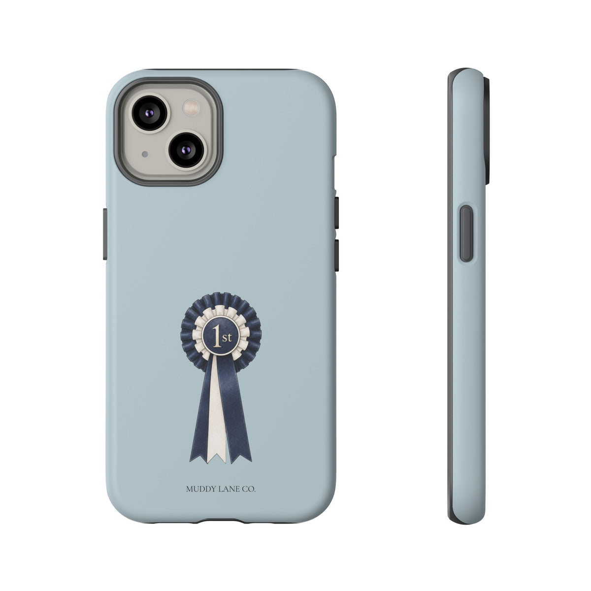 Rosette Tough Phone Case in Dusty Blue Matte