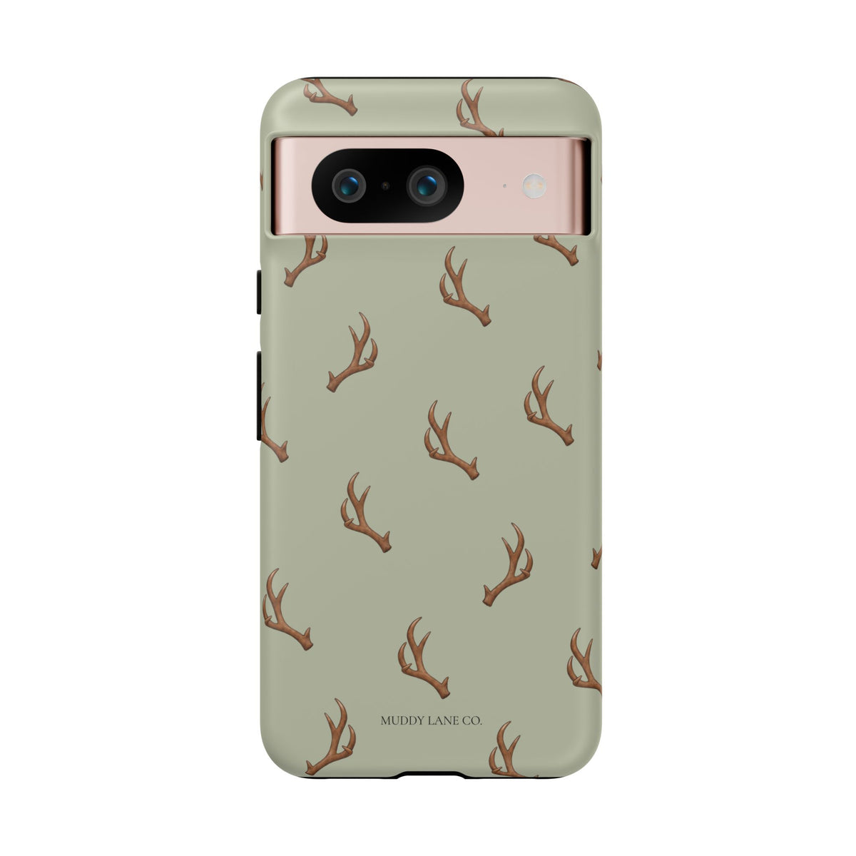 Antler Pattern Tough Phone Case in Light Sage Matte
