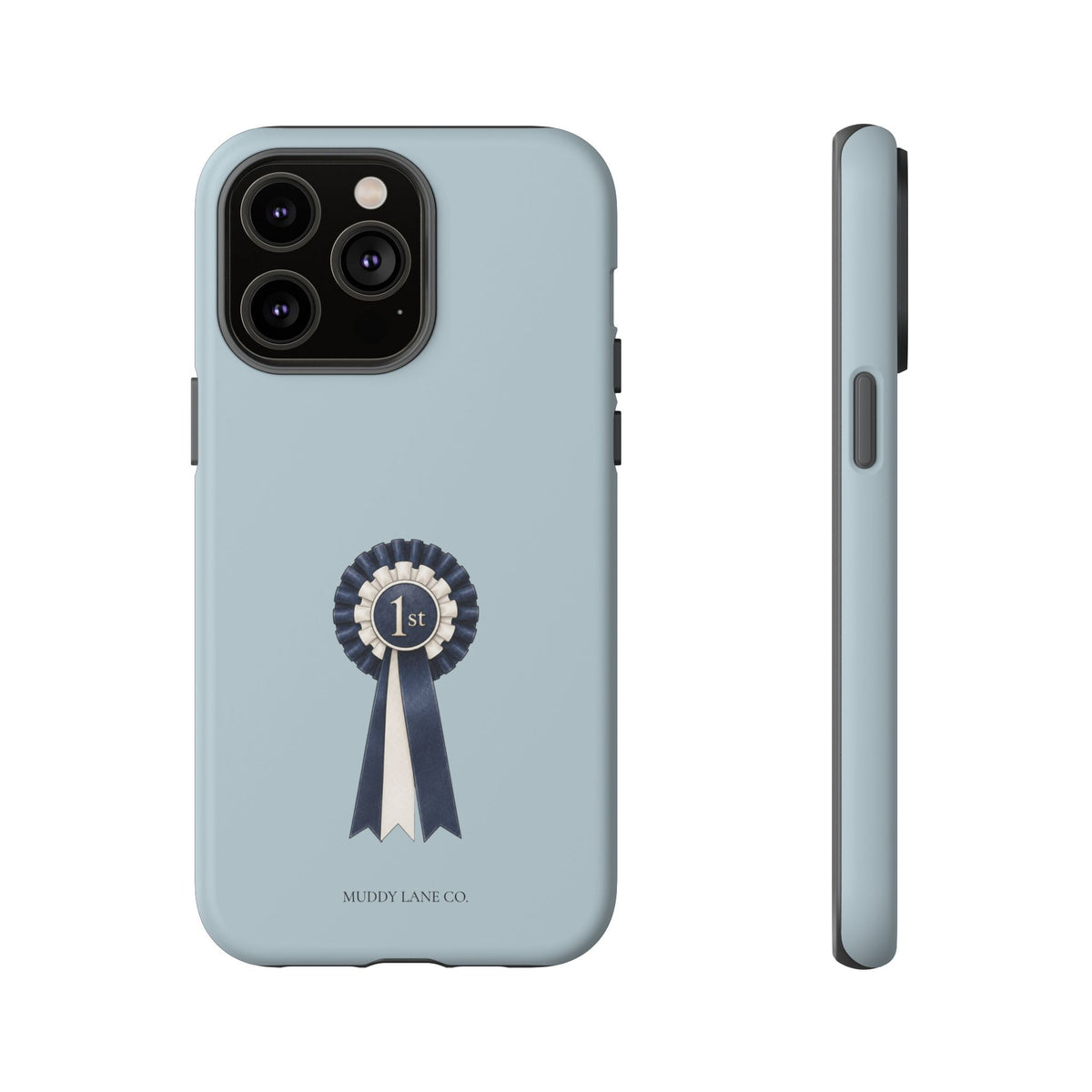 Rosette Tough Phone Case in Dusty Blue Matte