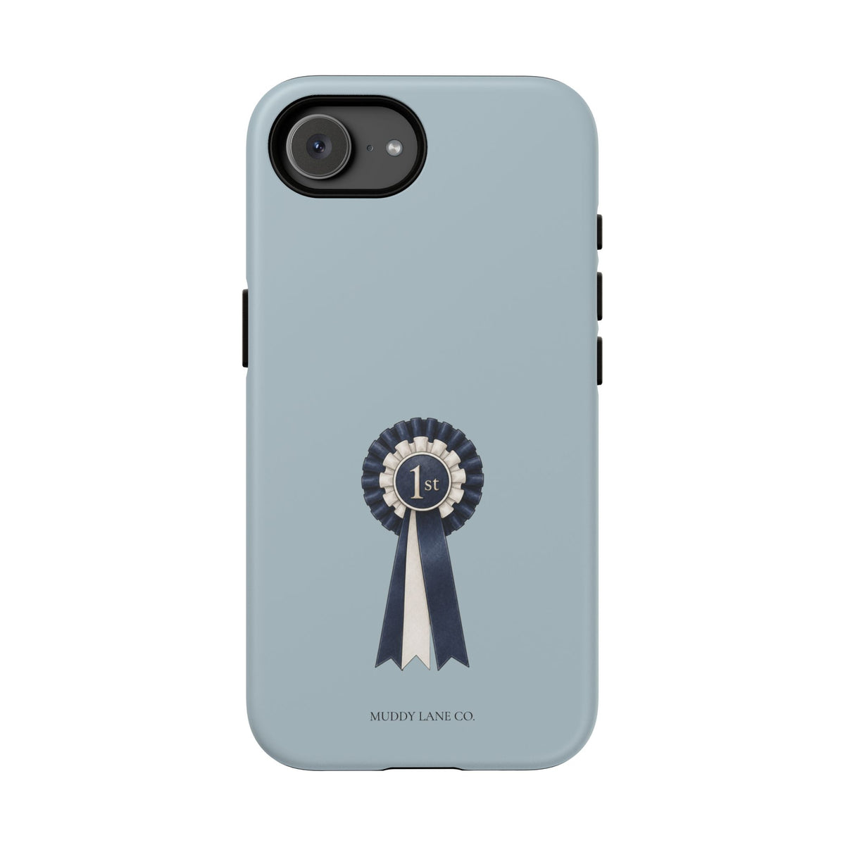 Rosette Tough Phone Case in Dusty Blue Matte