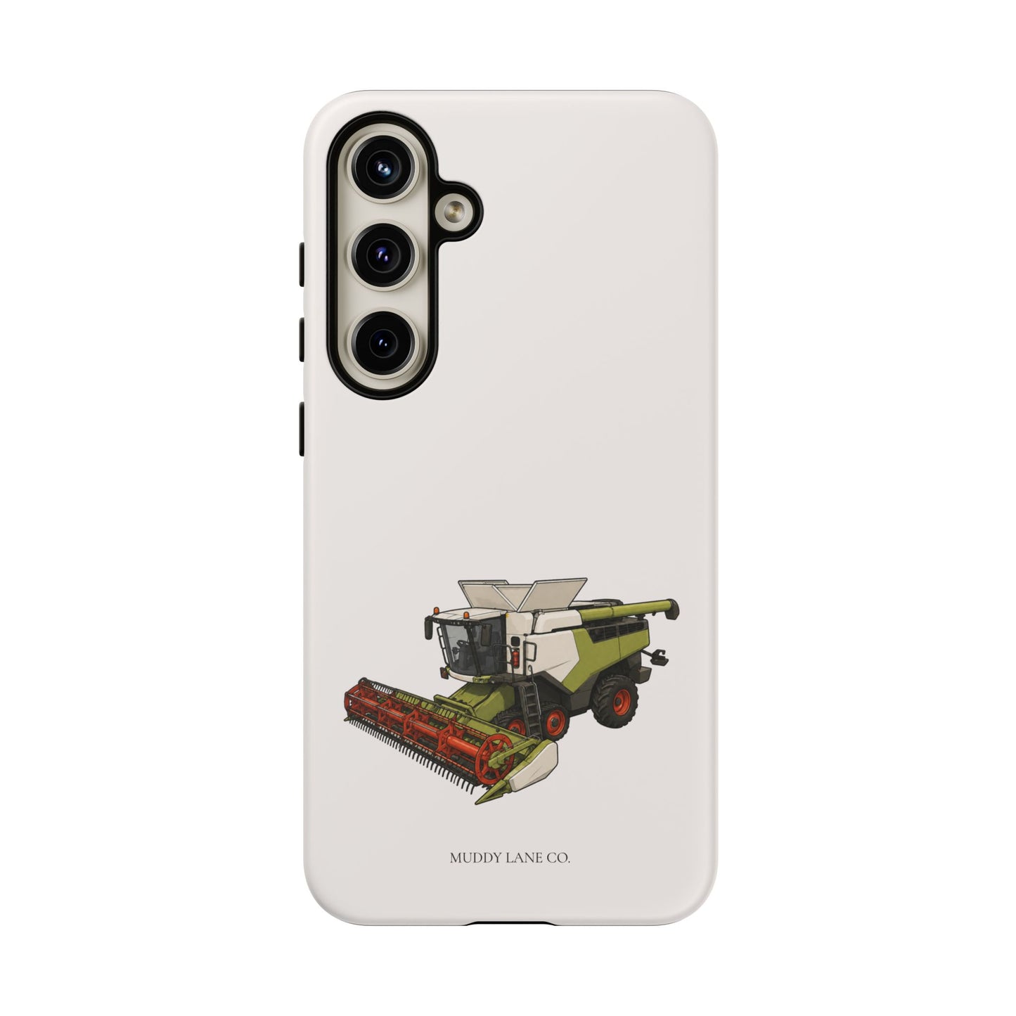 Combine Harvester Tough Phone Case in Warm Cream Matte