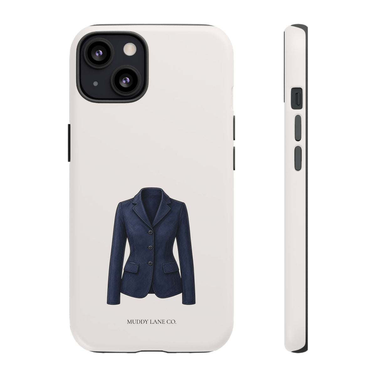 Navy Show Jacket Tough Phone Case in Warm Cream Matte