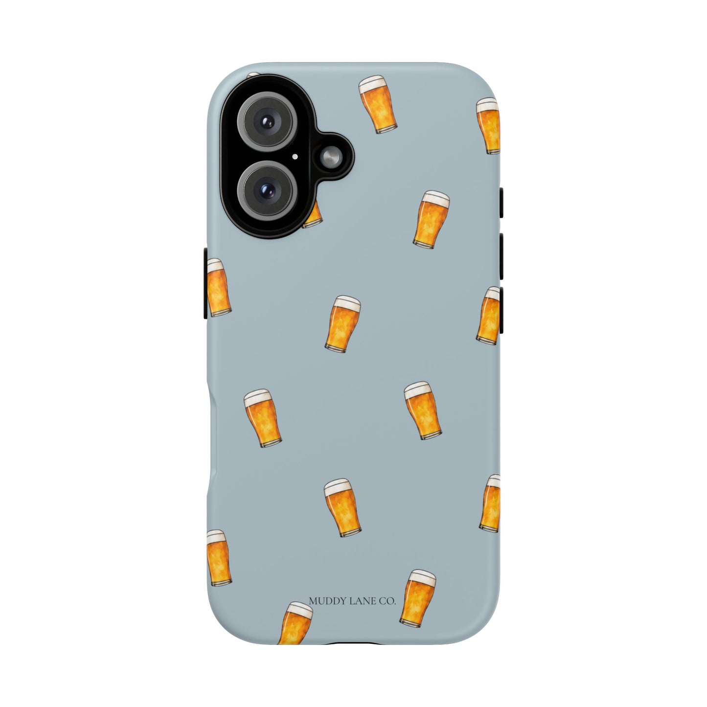 Pint Pattern Tough Phone Case in Dusty Blue Matte