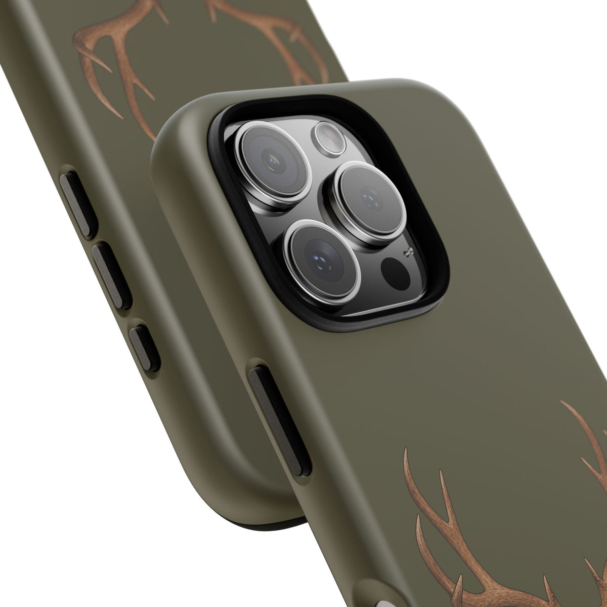Antlers Tough Phone Case in Muddy Green Matte