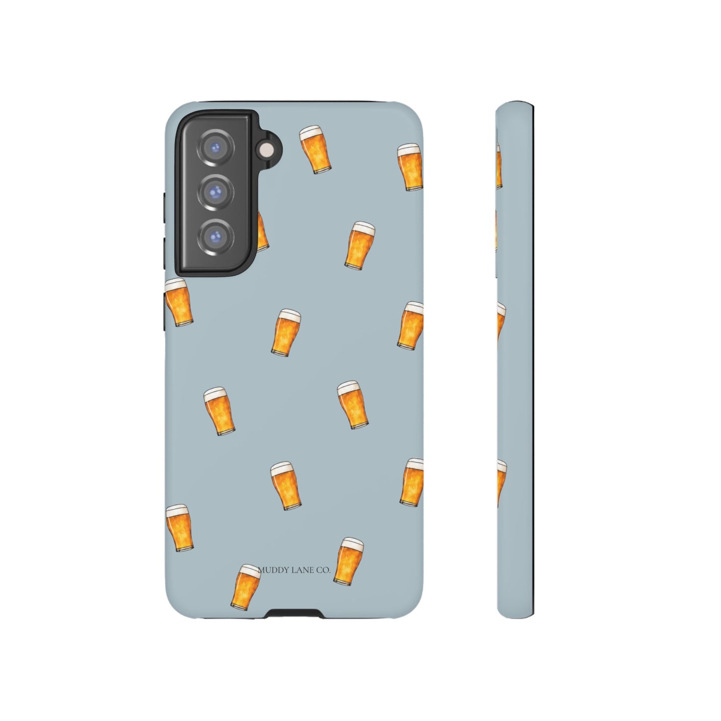 Pint Pattern Tough Phone Case in Dusty Blue Matte