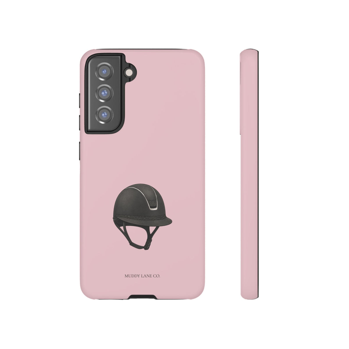 Riding Helmet Tough Phone Case in Soft Rosette Pink Matte