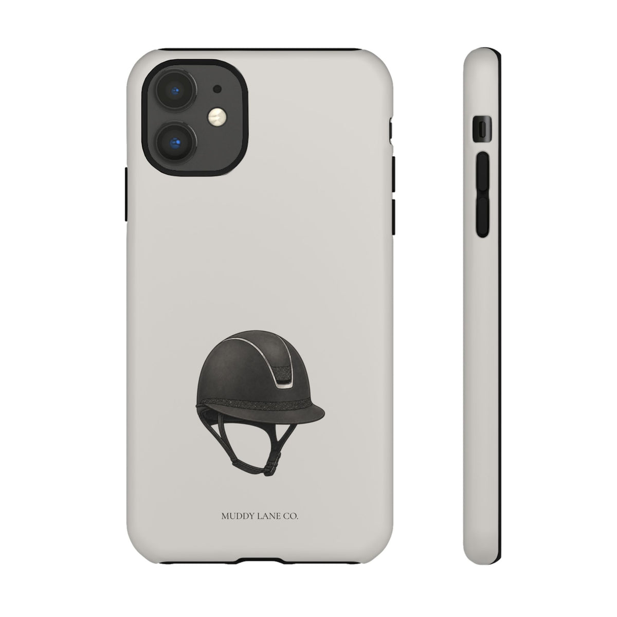 Riding Helmet Tough Phone Case in Soft Grey Matte